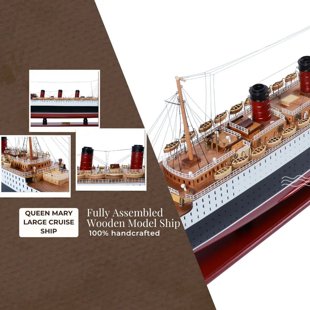 Maquette de grand navire de croisière Queen Mary