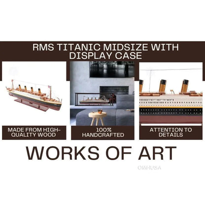 RMS Titanic Midsize with Display Case