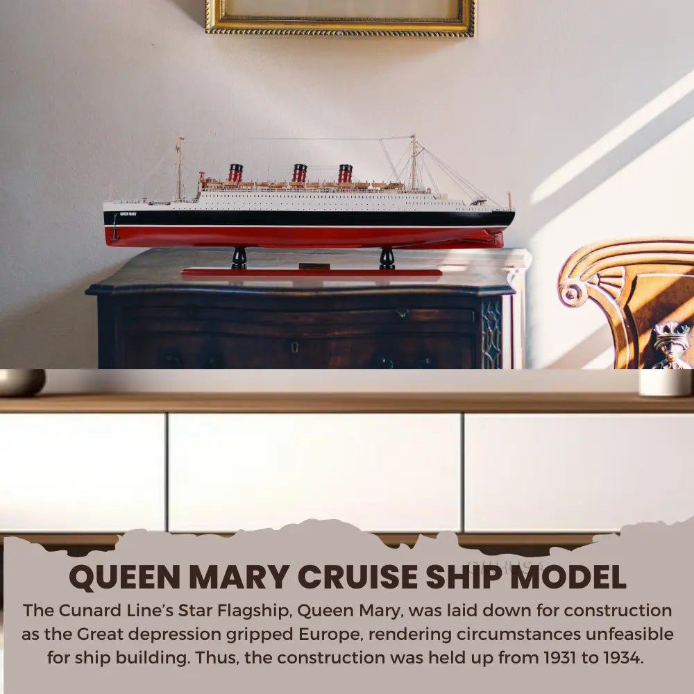 Queen Mary Cruise Ship Model