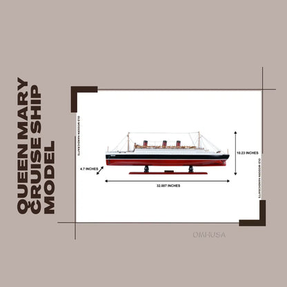 Queen Mary Cruise Ship Model