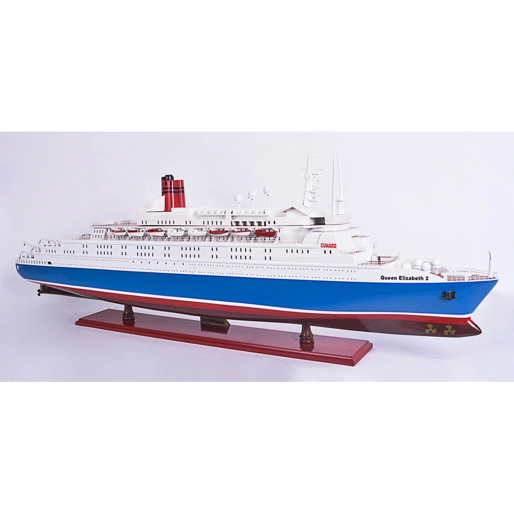 Queen Elizabeth II Painted Large Cruiseship Model