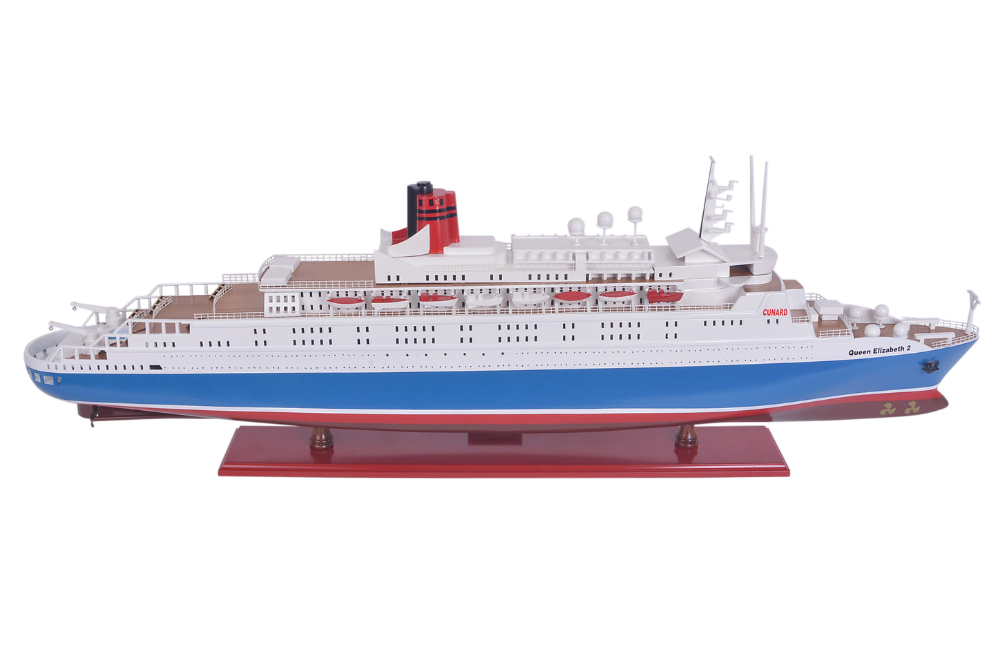 Queen Elizabeth II Painted Large Cruiseship Model