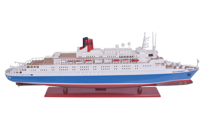 Queen Elizabeth II Painted Large Cruiseship Model