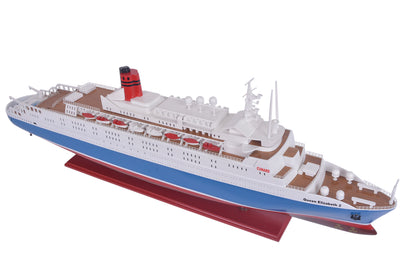 Queen Elizabeth II Painted Large Cruiseship Model