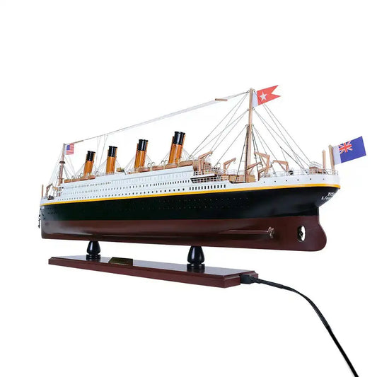 RMS Titanic with Lights Cruise Ship Model