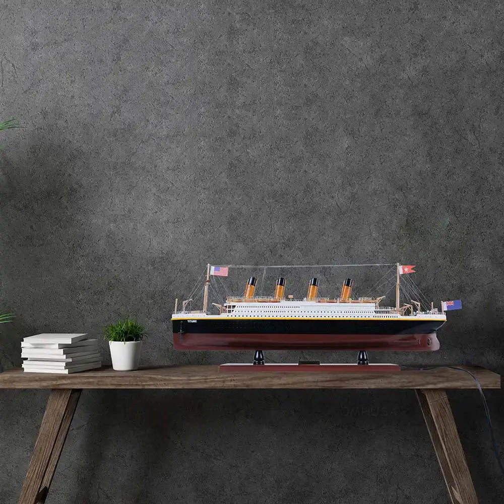 RMS Titanic with Lights Cruise Ship Model