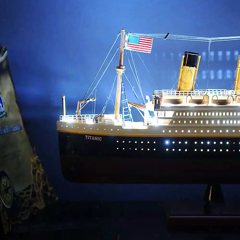 RMS Titanic with Lights Cruise Ship Model