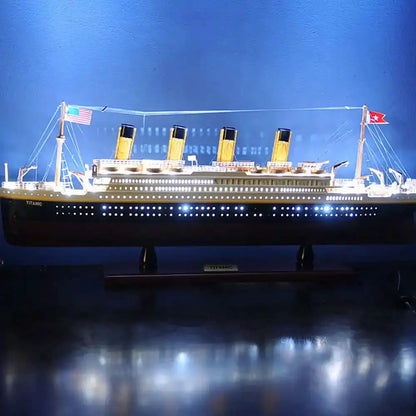 RMS Titanic with Lights Cruise Ship Model