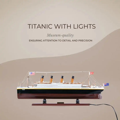 RMS Titanic with Lights Cruise Ship Model