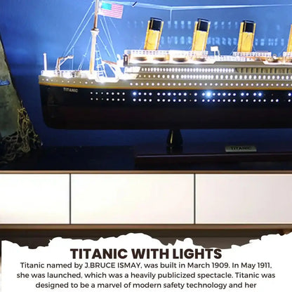 RMS Titanic with Lights Cruise Ship Model