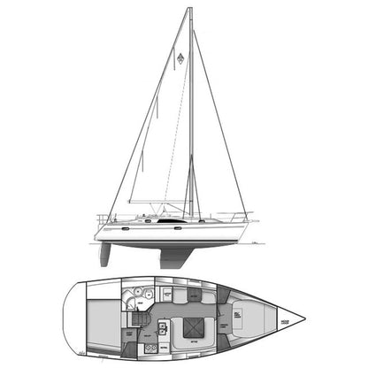 American Catalina 355 (Catalina Series) 36 Inches Ship Model