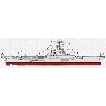 French Clemenceau (R98) 36 Inches Aircraft Carrier Model