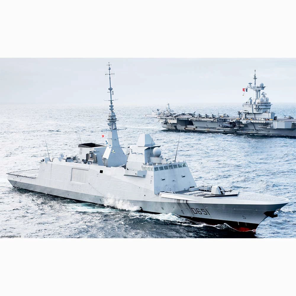French Navy FS Aquitaine (D650) 30 Inches FREMM Aquitaine-class Frigate Model
