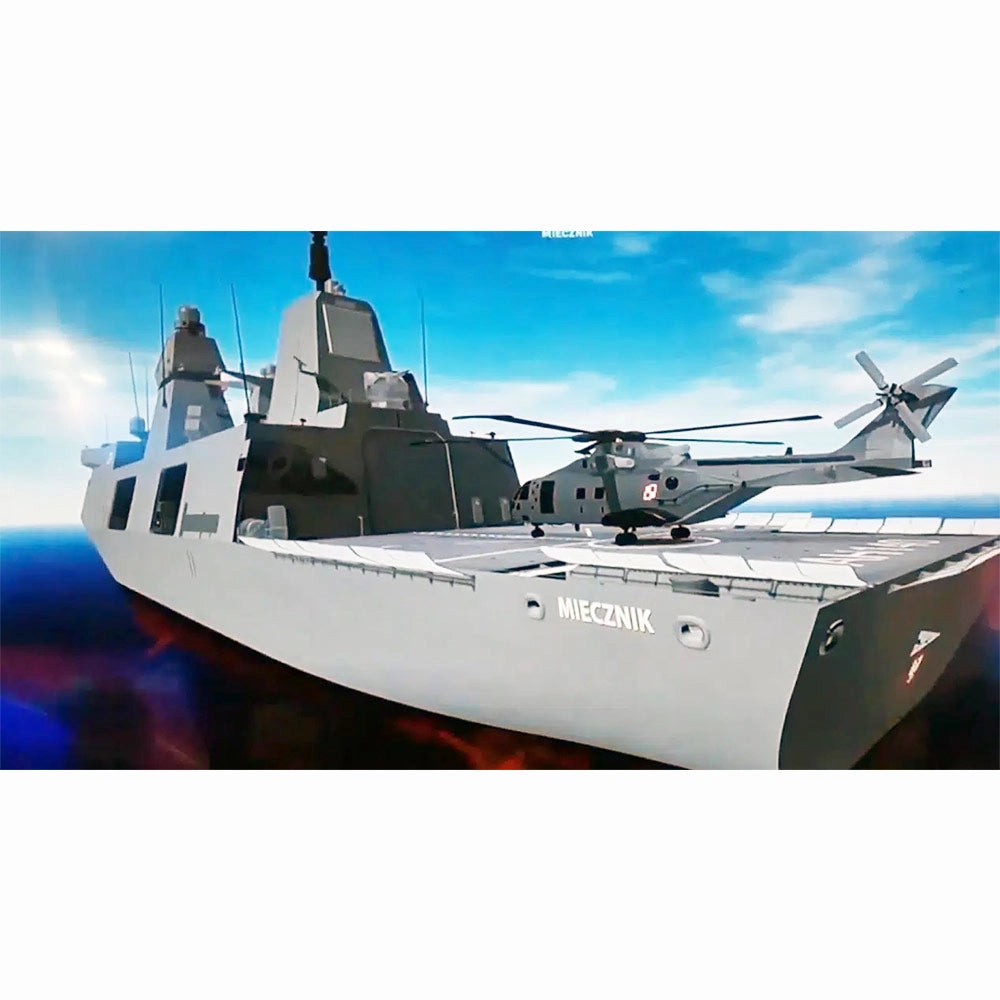Polish Navy ORP Wicher Miecznik-class Frigate 30 Inches Model