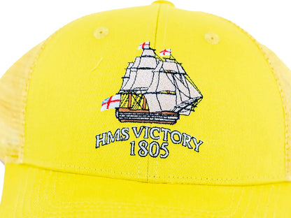 HMS Victory Embroidered Cap in Yellow by Alison