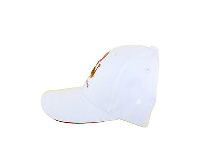 Drakkar Viking Embroidered Cap in White by Alison Nautical