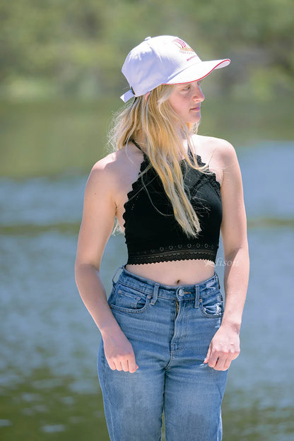 Drakkar Viking Embroidered Cap in White by Alison Nautical