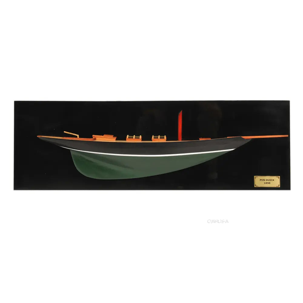 Pen Duick Half-Hull Scaled Model Boat Yacht Handmade