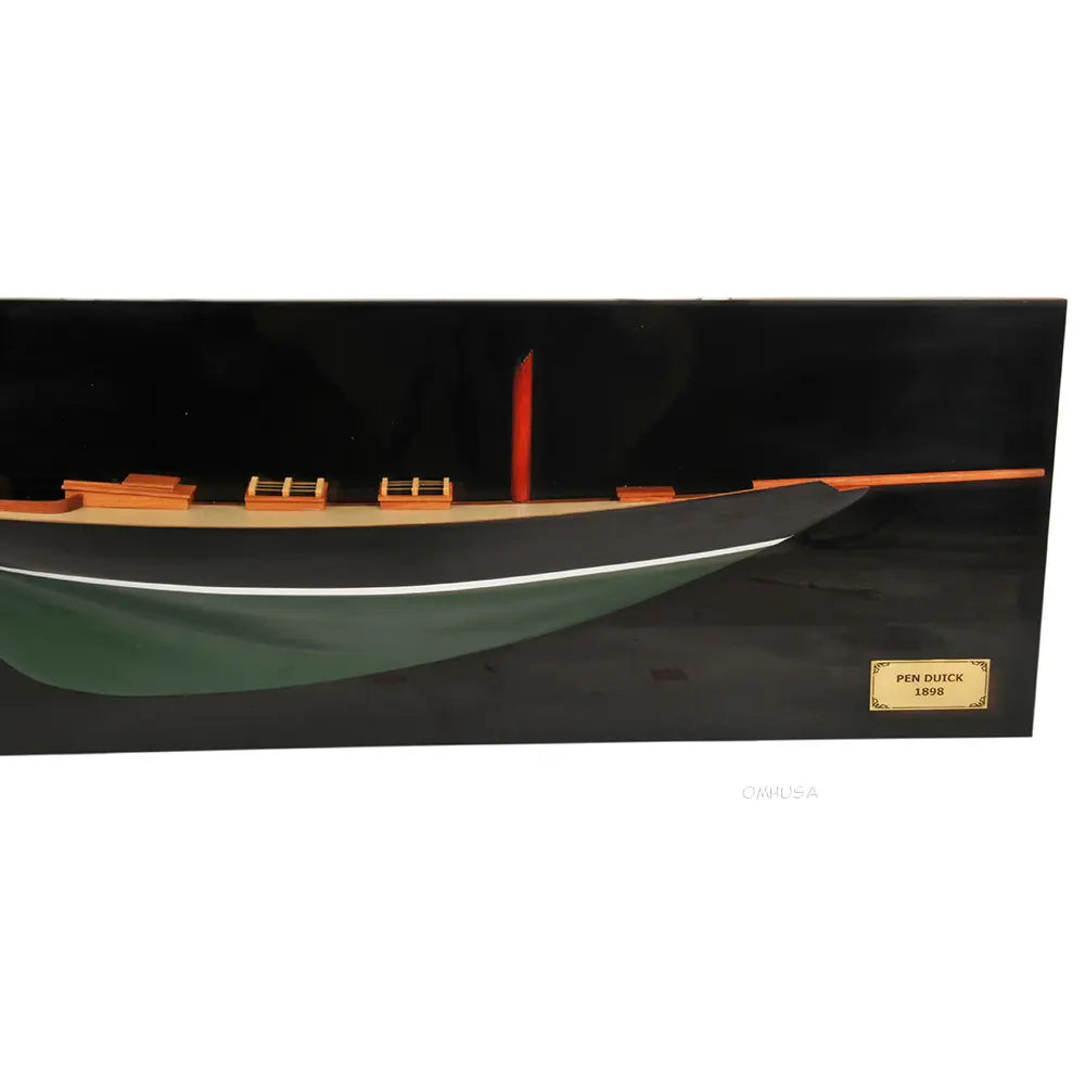 Pen Duick Half-Hull Scaled Model Boat Yacht Handmade