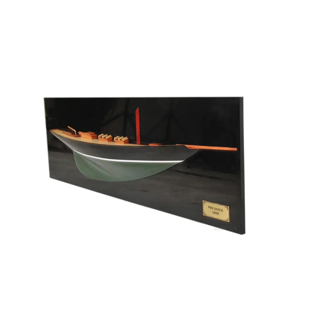 Pen Duick Half-Hull Scaled Model Boat Yacht Handmade
