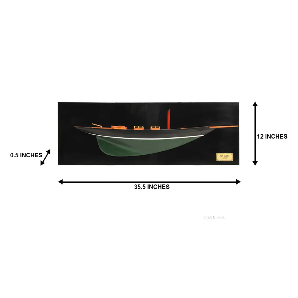 Pen Duick Half-Hull Scaled Model Boat Yacht Handmade