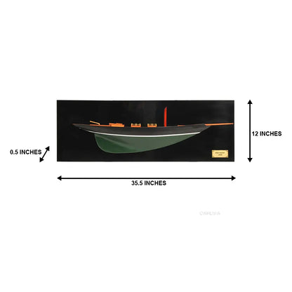 Pen Duick Half-Hull Scaled Model Boat Yacht Handmade