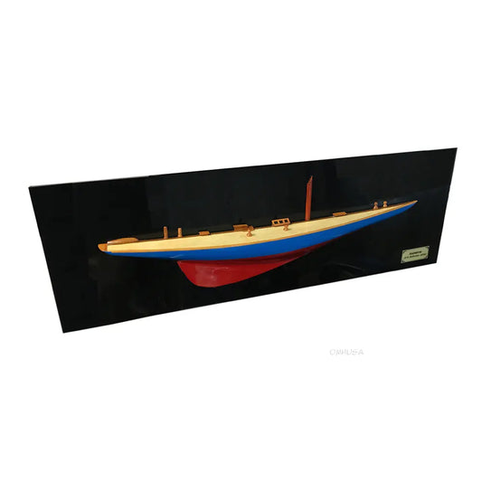 Rainbow Half-Hull Scaled Model Boat Yacht Handmade