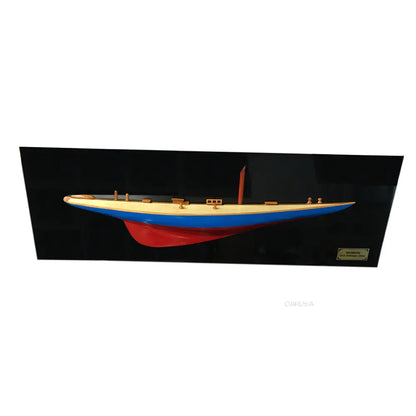 Rainbow Half-Hull Scaled Model Boat Yacht Handmade