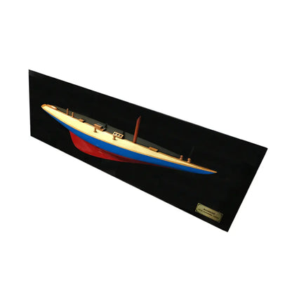 Rainbow Half-Hull Scaled Model Boat Yacht Handmade