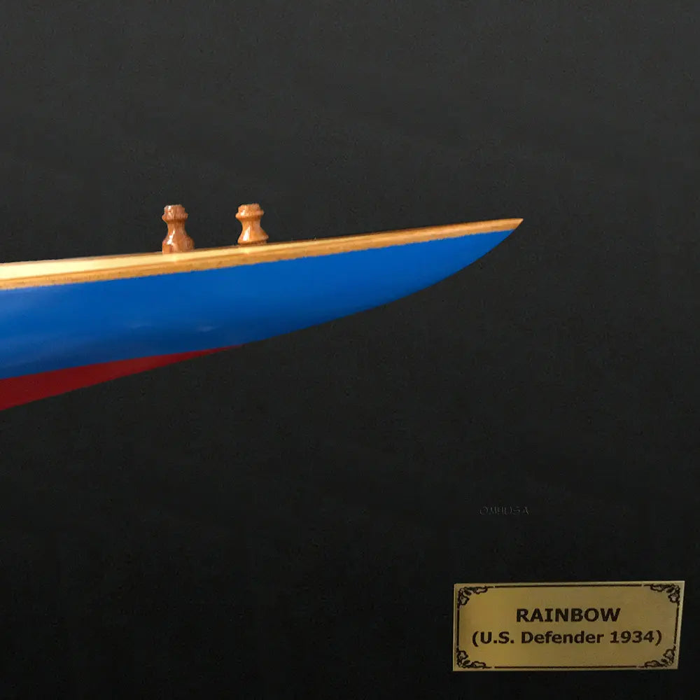 Rainbow Half-Hull Scaled Model Boat Yacht Handmade