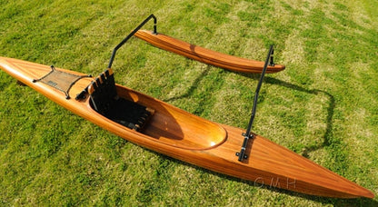 Polynesian Hawaiian Outrigger Wooden Kayak