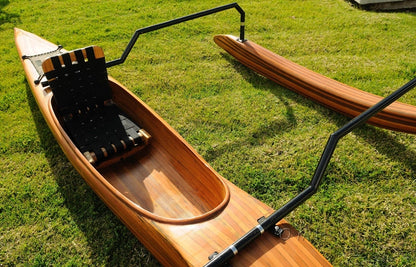 Polynesian Hawaiian Outrigger Wooden Kayak