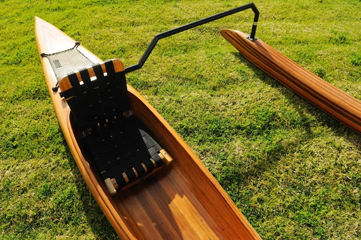 Polynesian Hawaiian Outrigger Wooden Kayak