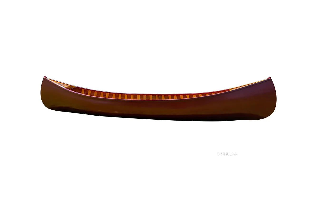 Red Wooden Canoe 10ft With Ribs Curved Bow