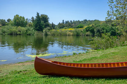 Red Wooden Canoe 10ft With Ribs Curved Bow
