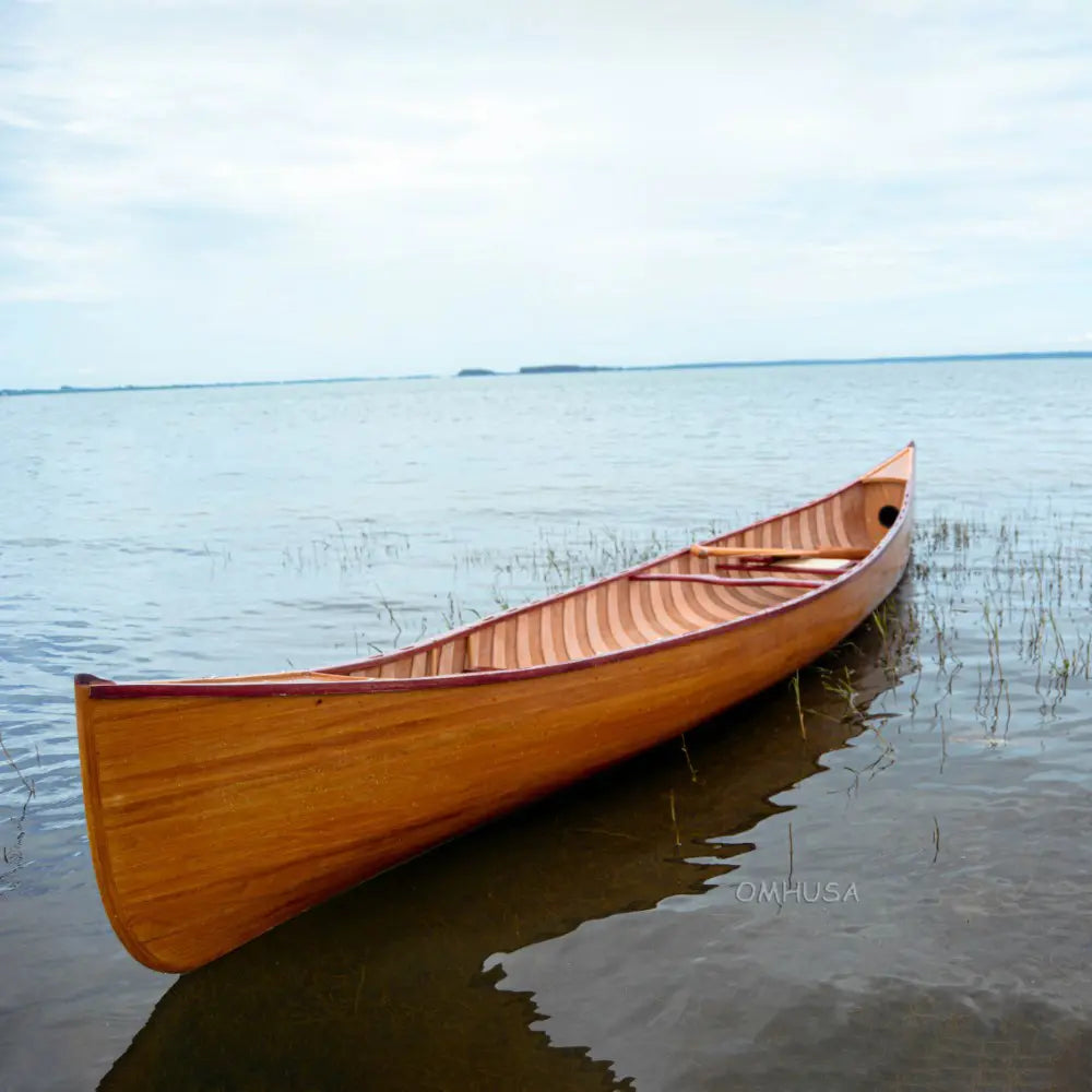 Wooden Canoe with Ribs 16