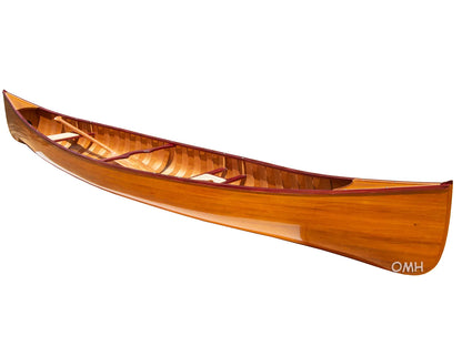 Wooden Canoe with Ribs 16 Mahogany
