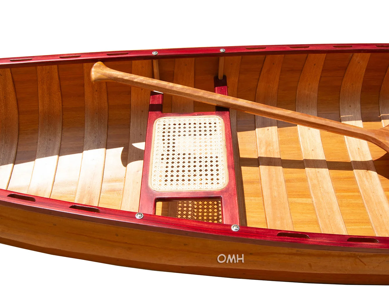 Wooden Canoe with Ribs 16 Mahogany