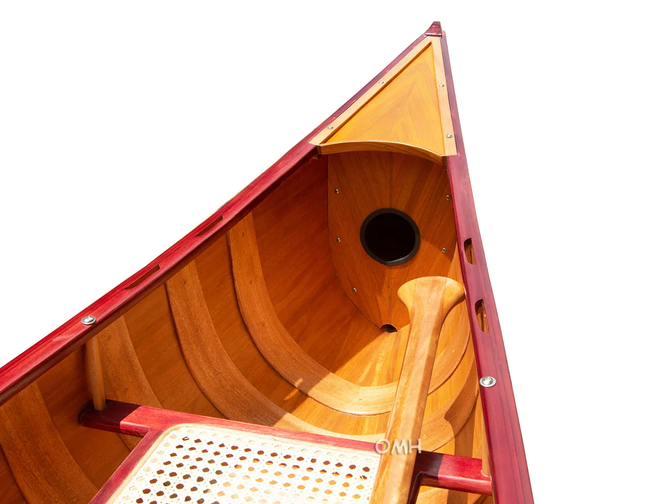 Wooden Canoe with Ribs 16 Mahogany