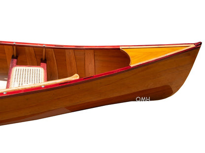 Wooden Canoe with Ribs 16 Mahogany