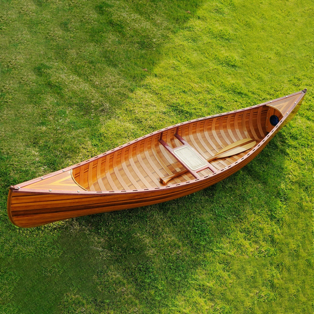 Wooden Canoe With Ribs Curved bow 10 ft Display-Only