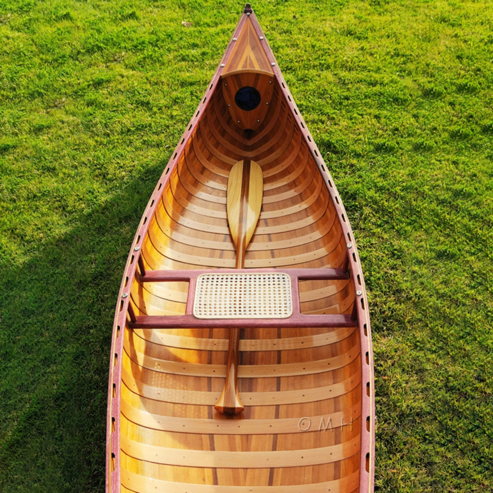 Wooden Canoe With Ribs Curved bow 10 ft Display-Only