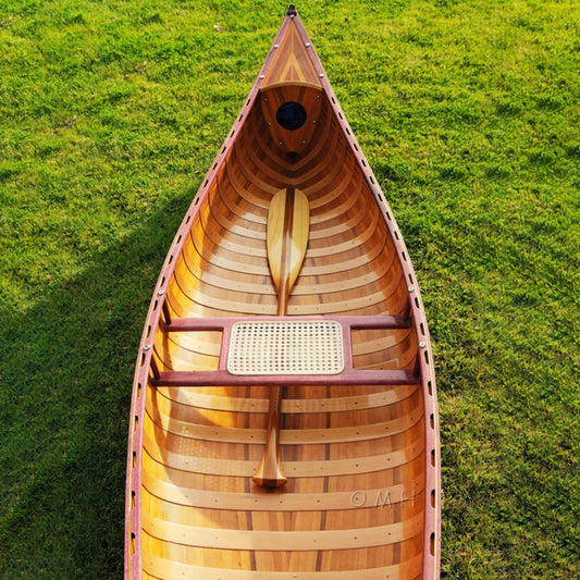 Wooden Canoe With Ribs Curved bow 10 ft Display-Only