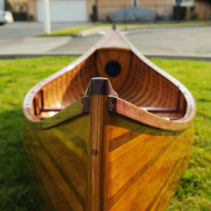 Wooden Canoe With Ribs Curved bow 10 ft Display-Only