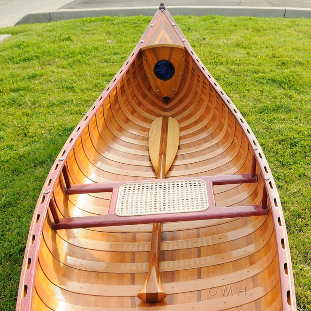 Wooden Canoe With Ribs Curved bow 10 ft Display-Only