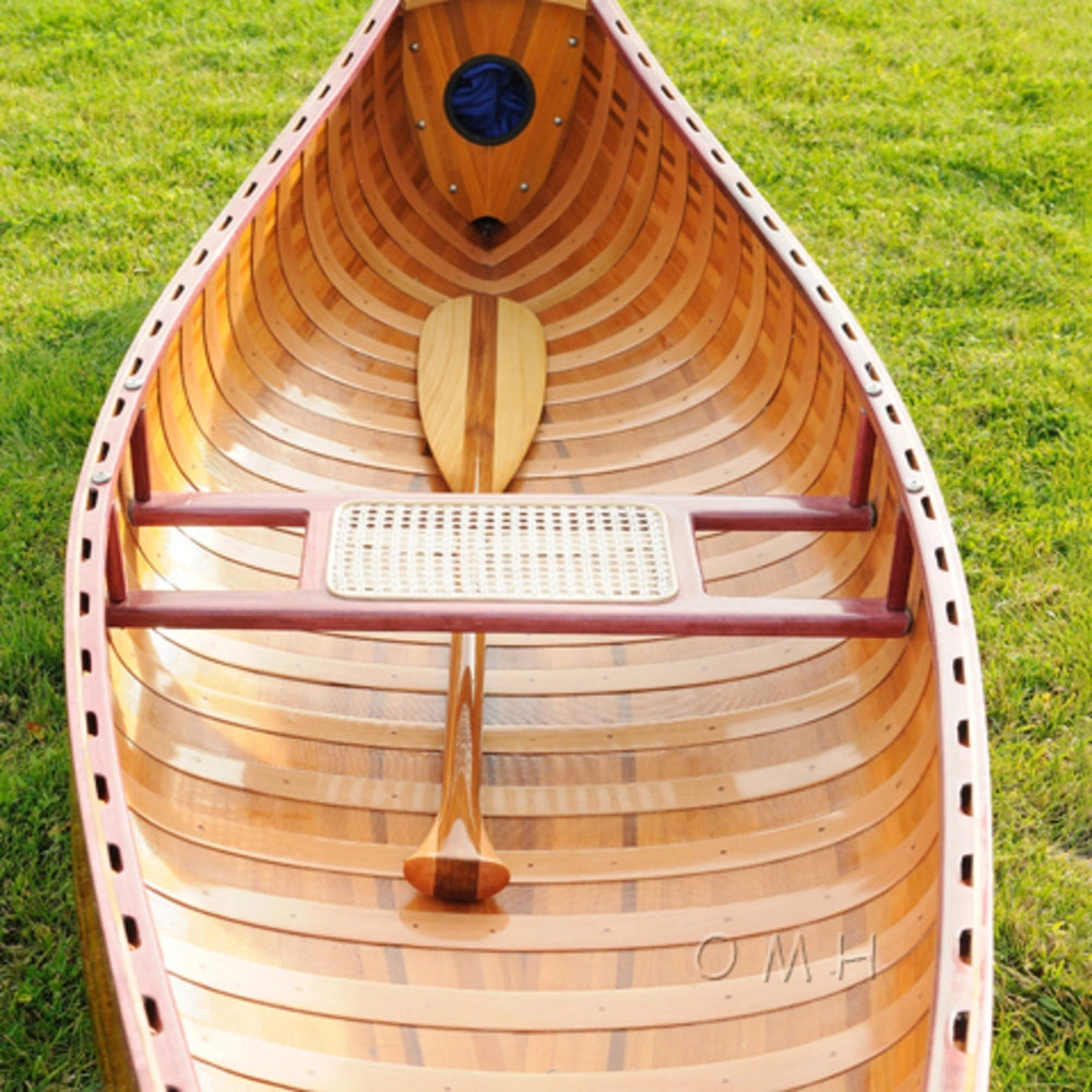 Wooden Canoe With Ribs Curved bow 10 ft Display-Only