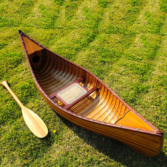 Wooden Canoe With Ribs 6 ft Display-Only
