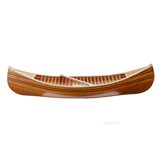 Wooden Canoe With Ribs Matte Finish 6 ft Display-Only