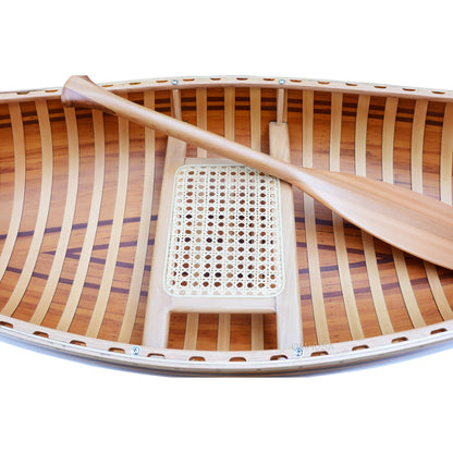Wooden Canoe With Ribs Matte Finish 6 ft Display-Only