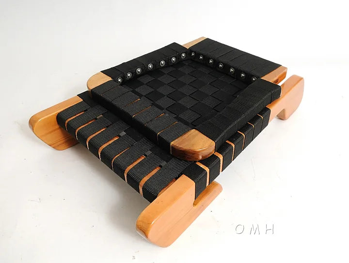 Wooden Canoe Fabric Seat with back support